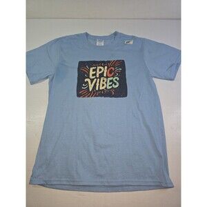 Epic Vibes Graphic T-Shirt Blue Youth Large